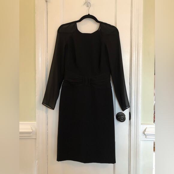 Giorgio Armani Black Silk Chiffon Dress - Picture 2 of 11